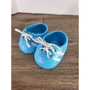 Vintage Gata Box Blue W/white Stripes Lace Sneakers